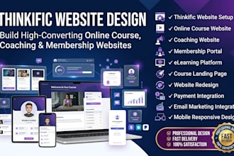 do thinkific online course coaching website membership portal elearning platform