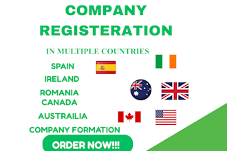 register companies in australia ,pty ltd, spain, ireland,
