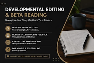 provide developmental and line editing for horror novel