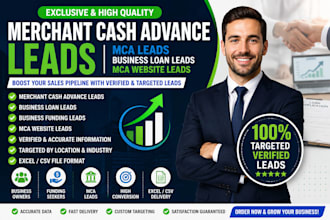 generate merchant cash advance leads, mca leads, business loan leads and mca web