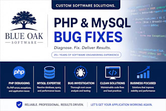 fix PHP and mysql bugs in your web application