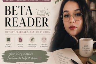 beta read your fiction manuscript with honest feedback
