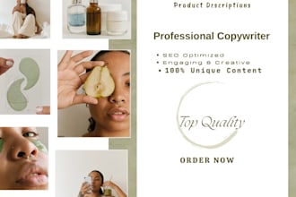 write SEO skincare and beauty product descriptions that sell