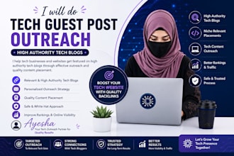 do manual tech guest post outreach on real websites