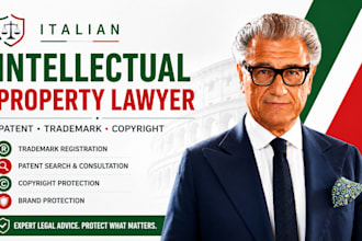 be your italian intellectual property lawyer for patent trademark copyrights