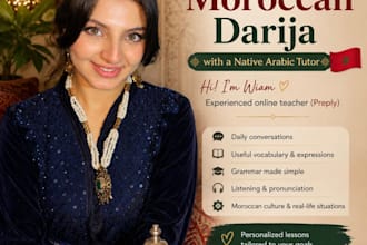 teach you  moroccan darija and arabic online
