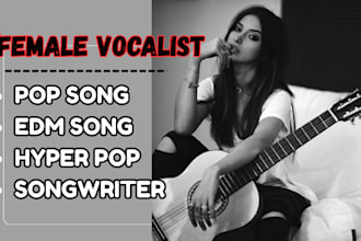 female pop singer pop vocals female vocalist edm vocalist edm singer songwriter