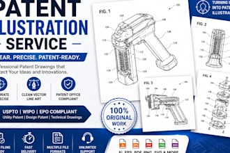 expert patent illustration service accurate patent figures engineering diagram