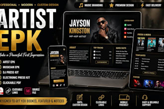 design artist epk musician epk design dj press kit electronic press media kit