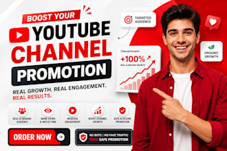 do organic promotion, youtube channel, USA video promotion