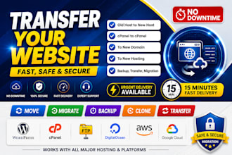 transfer or move your any website to new host or domain