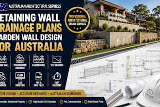 design retaining wall drainage stormwater garden wall plans for australia