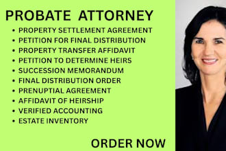 be your probate lawyer for estate distribution, prenups, succession and property