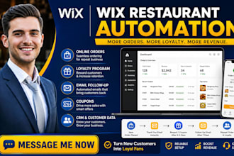 set up wix restaurant loyalty email automation and online order workflow