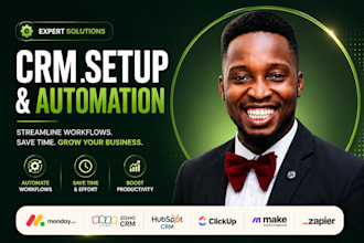 do zoho hubspot CRM gohighlevel automation monday com clickup zapier integration