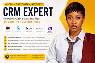 install sugar crm expert customize sugarcrm api integration suitecrm espo odoo