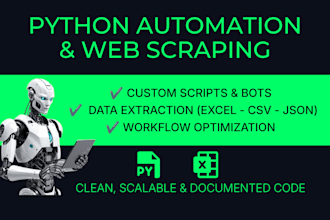 build custom python automation and scraping scripts
