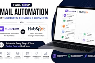 fluentcrm email automation online course email automation hubspot email workflow