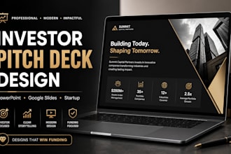 create a professional investor pitch deck design