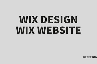 design a wix landing page