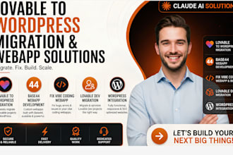 lovable to wordpress, base44, fix vibe coding webapp, lovable dev migration