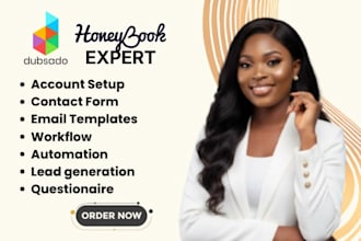 set up honeybook CRM workflow automation forms invoices and scheduler