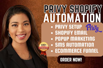 privy shopify email marketing popup SMS automation funnel conversion setup