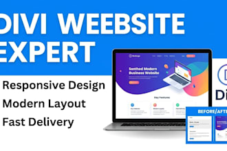 do wordpress customization using divi theme and fix divi issue