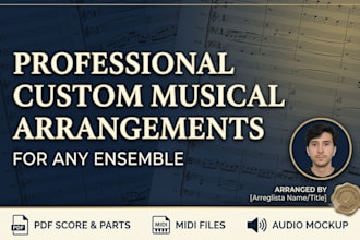 create professional custom musical arrangements for any ensemble