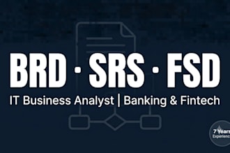 write brd, srs, and fsd for your banking or fintech system