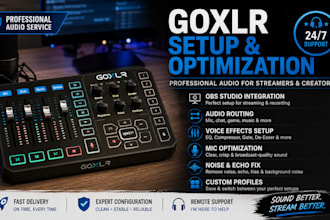 setup and optimize goxlr or goxlr mini for obs streaming