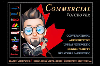 record an authentic north american commercial voiceover