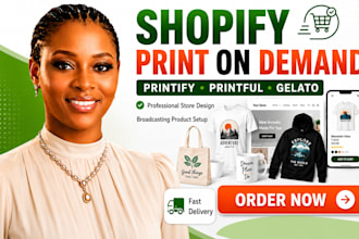 design shopify print on demand store with printify printful and gelato