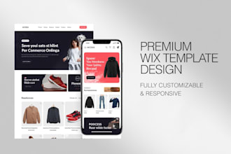 design a luxury wix fashion store or boutique template