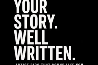 write an authentic artist or musician bio that sounds like you