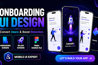 create modern app onboarding and splash screen UI UX design