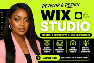 develop and design a professional wix studio website for businesses
