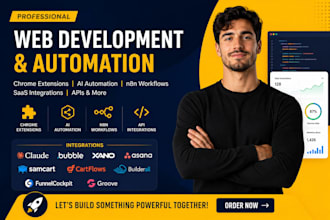 develop chrome extension for web automation using claude ai, n8n, samcart asana