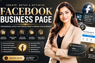 do facebook business page setup and create optimize all social media page setup