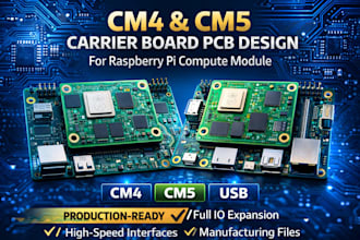 design pcb for raspberry pi cm4 cm5, io board, pcb layout