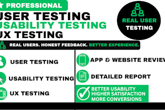 do user testing UX testing, usability testing and website app review