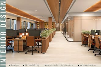 design and render photorealistic commercial interior spaces