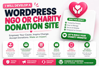 develop a wordpress ngo or charity donation site