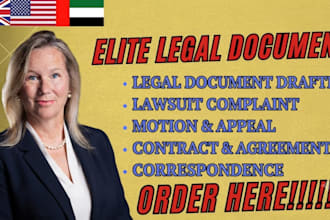 draft legal motion, new lawsuit complaint, petition