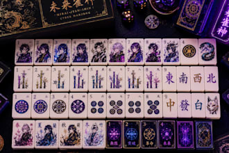 design custom illustrated mahjong tiles and board game assets ready for product