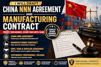 draft china nnn agreement and supplier manufacturing contract