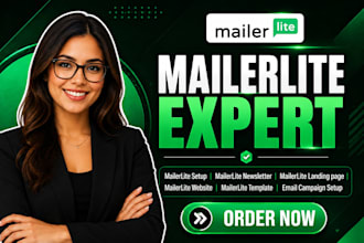 set up mailerlite email marketing, landing pages, mailerlite email template