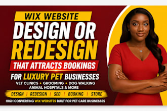 build stunning pet business website redesign wix online store design landing pag