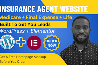 design medicare final expense insurance agent website