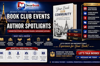 organize professional virtual book club event and author spotlight